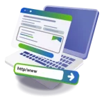 Website URL in browser window